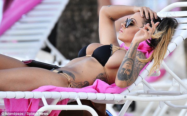 Jodie Marsh Shows Off Sideboob Small Bikini exclusive gallery photo - high quality adult content