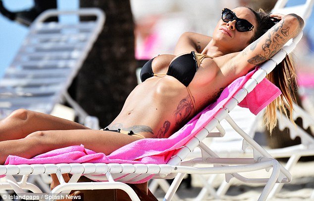 Jodie Marsh Shows Off Sideboob Small Bikini exclusive gallery photo - high quality adult content