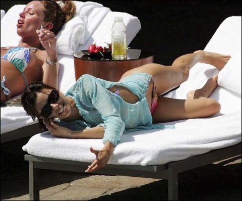 Eva Longoria Legs Wide Open In Bikini exclusive gallery photo - high quality adult content