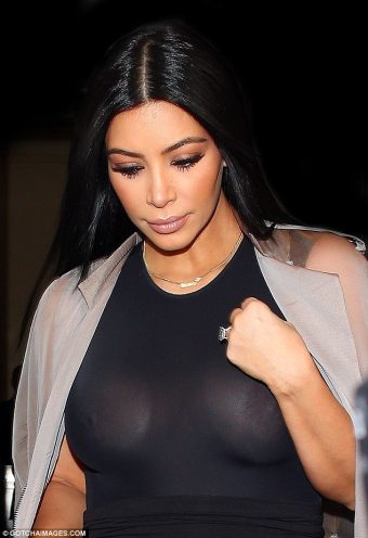 Kim Kardashian Boobs In Braless Sheer Black Dress/kim Kardashian Goes Braless Dress exclusive gallery photo - high quality adult content