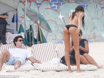 Watch Out Brazilian Bikini Buttocks On The Beach/supermodel Izabel Goulart Puts Cheeky Display Tiny Bikini Frolics Beach Rio Janeiro Photo exclusive gallery photo - high quality adult content