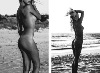 Paige Marie Evans Naked/paige Marie Evans Topless In Black And White On The Sand exclusive gallery photo - high quality adult content