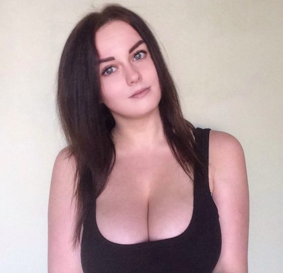 Sweet Busty Girl Shows Off Major Cleavages exclusive gallery photo - high quality adult content