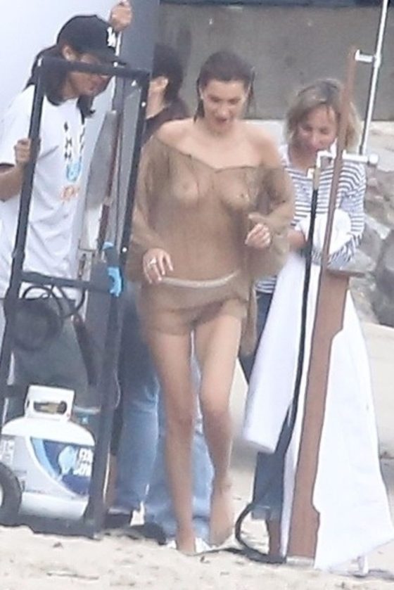 Bella Hadid Leaves Little To The Imagination Wearing A Sheer Blouse And Matching Bottoms For Bikini Photo Shoot exclusive gallery photo - high quality adult content