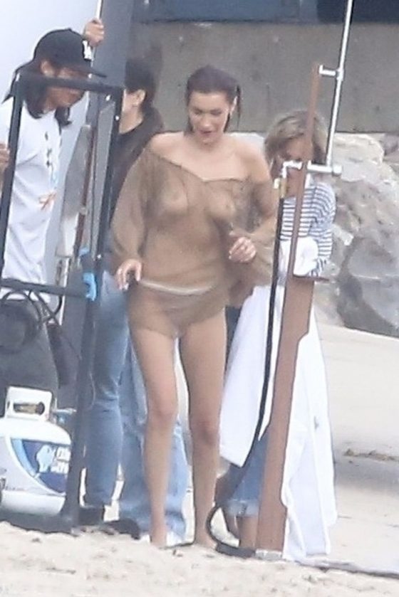 Bella Hadid Leaves Little To The Imagination Wearing A Sheer Blouse And Matching Bottoms For Bikini Photo Shoot exclusive gallery photo - high quality adult content