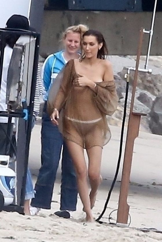 Bella Hadid Leaves Little To The Imagination Wearing A Sheer Blouse And Matching Bottoms For Bikini Photo Shoot exclusive gallery photo - high quality adult content