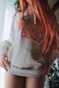 Chubby Redhead Revealing Big Naturals Gif exclusive gallery photo - high quality adult content