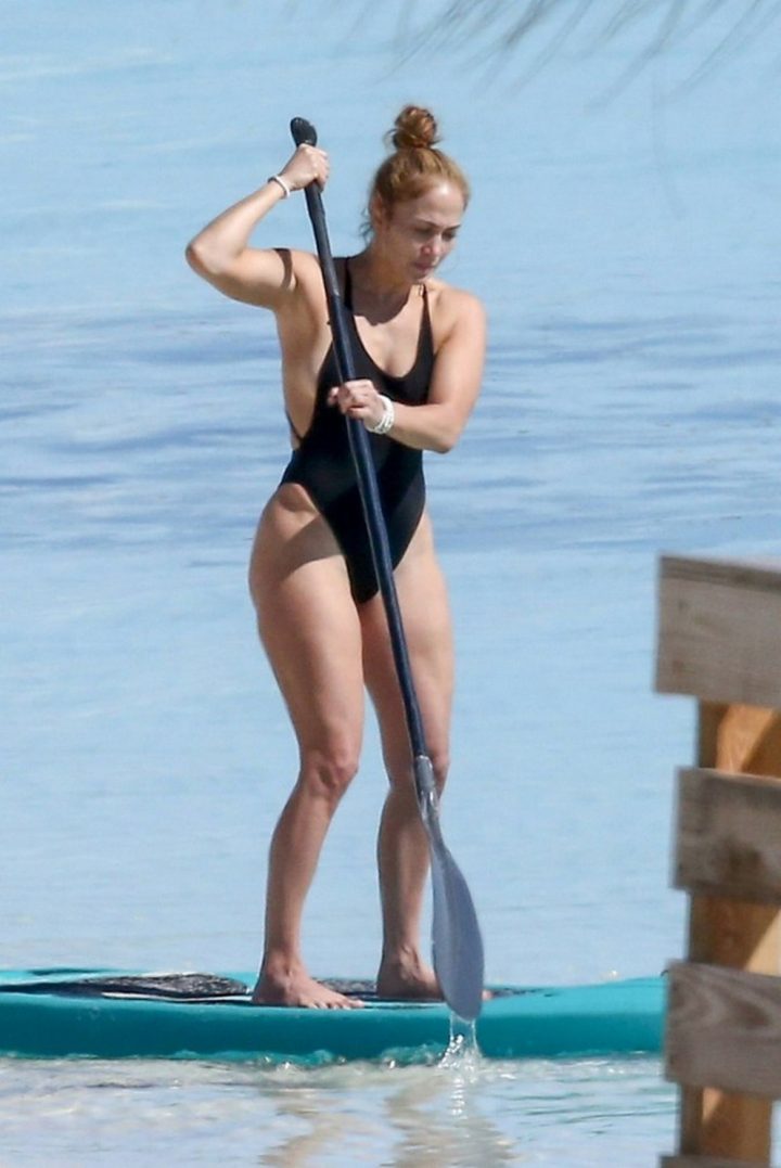 Jennifer Lopez Fantastic Big Ass In A Black Thong Swimsuit On The Beach  Photos exclusive gallery photo - high quality adult content