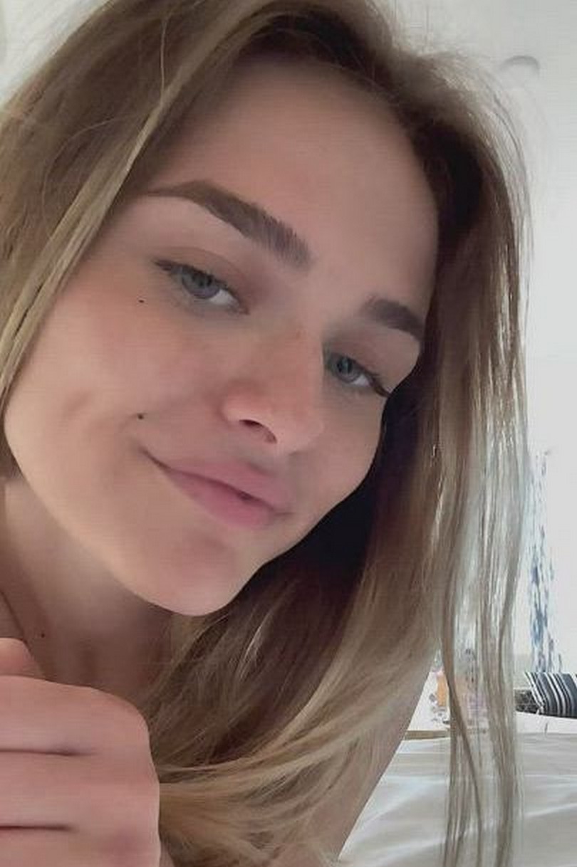 Cute Girl With Big Tits Topless On Bed Gif exclusive gallery photo - high quality adult content