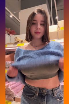 Serious Stacked Babe Flashing Gif exclusive gallery photo - high quality adult content