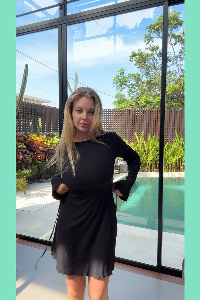 Busty Blonde Angel Aurora Removes The Black Dress Gif exclusive gallery photo - high quality adult content