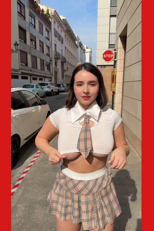 Horny Busty Petite Flashing In Public Gif exclusive gallery photo - high quality adult content