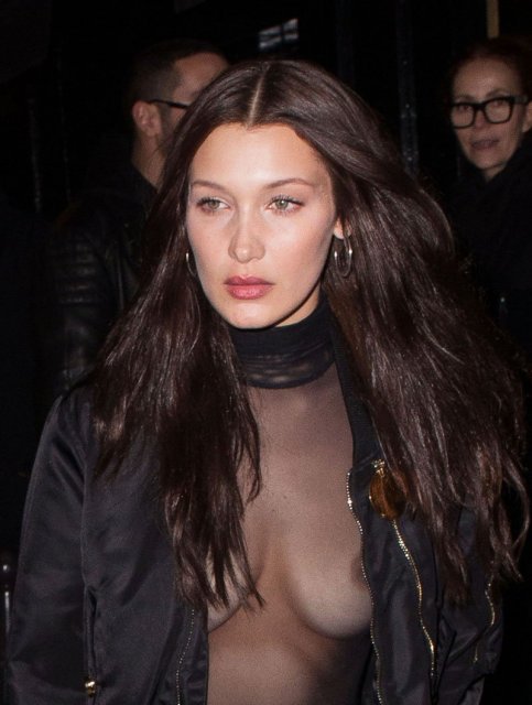 Braless Bella Hadid Nipple Show See Top  Pics exclusive gallery photo - high quality adult content