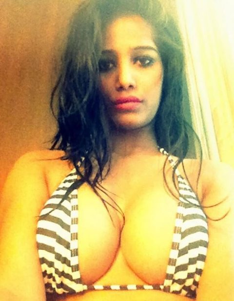 Indian Model Poonam Pandey Bending Fishnet Stockings exclusive gallery photo - high quality adult content