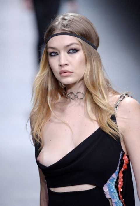 Gigi Hadid Boob Slip On Runway exclusive gallery photo - high quality adult content