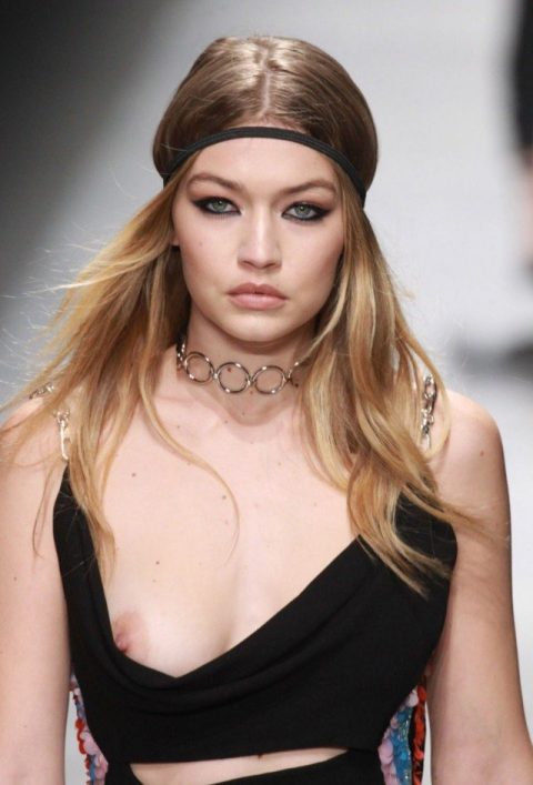 Gigi Hadid Boob Slip On Runway exclusive gallery photo - high quality adult content