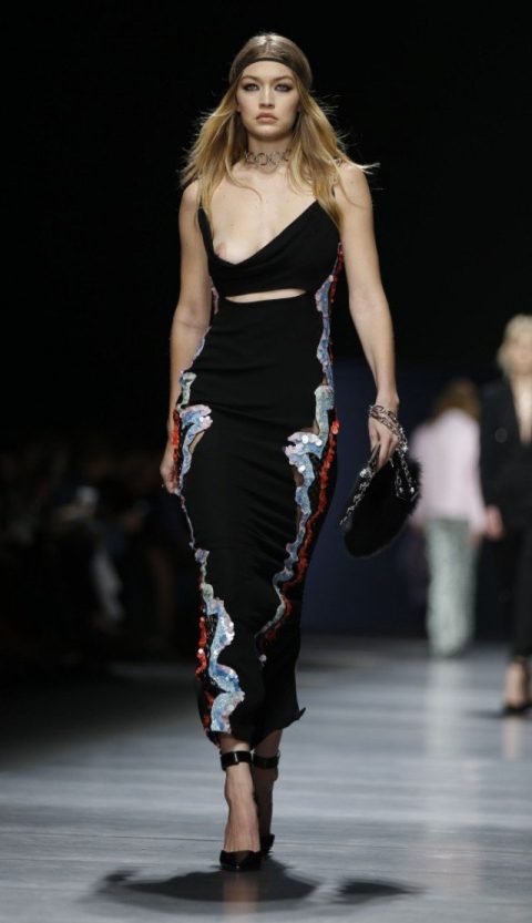 Gigi Hadid Boob Slip On Runway exclusive gallery photo - high quality adult content