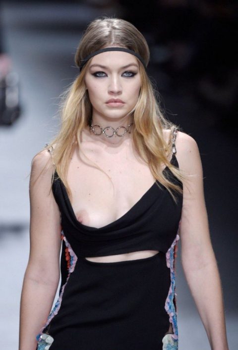 Gigi Hadid Boob Slip On Runway exclusive gallery photo - high quality adult content
